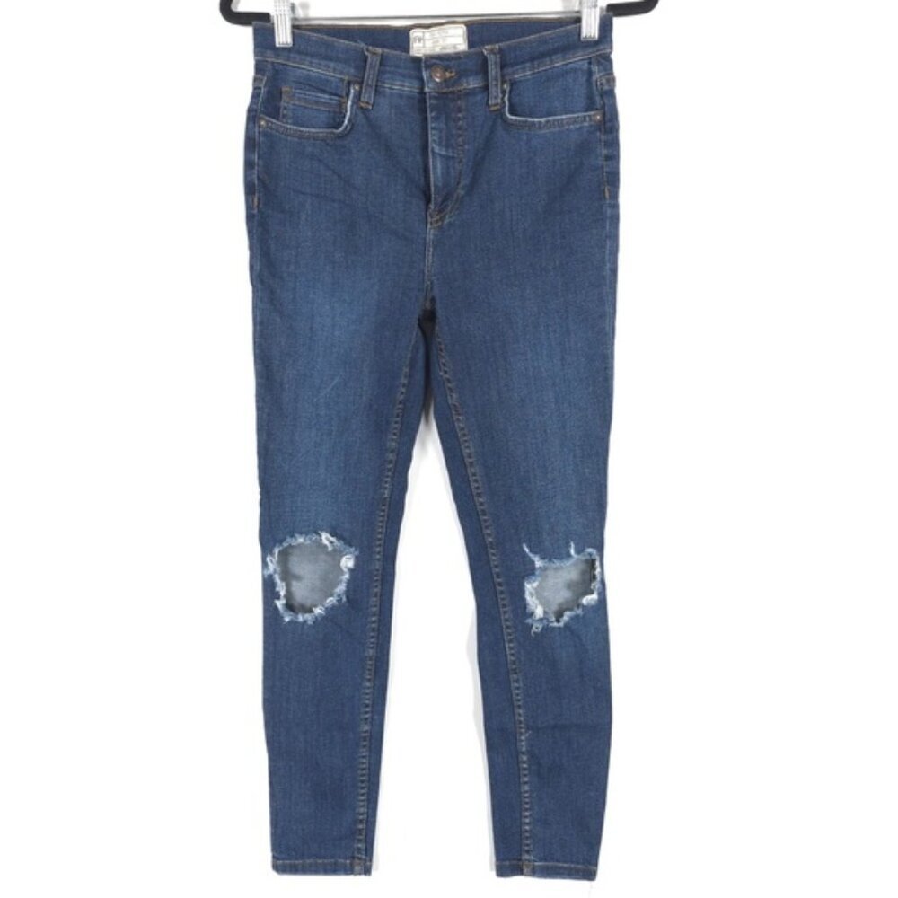 FREE PEOPLE Distressed Ripped Knees‎ Skinny Jeans 61855-16515125 Size 27